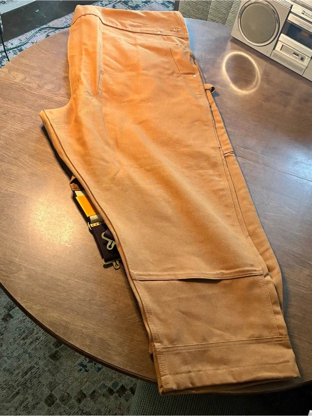 Carhartt Duck Bib Canvas Overalls Mens 54x30 R01 BRN Brown Workwear NWT NOS